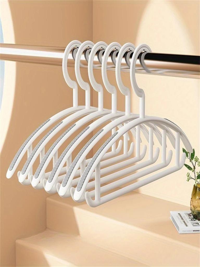 6-Pack Non-Slip Hangers for Drying And Storage No Deformation No Shoulder Bulges No Marks Keeps Your Clothes Perfectly Shaped