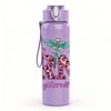 1PC RN Medical Symbol Floral 750ml Color Plastic Sports Water Bottle Leakproof Flip Straw Lid Suitable for Sports Office Home Use