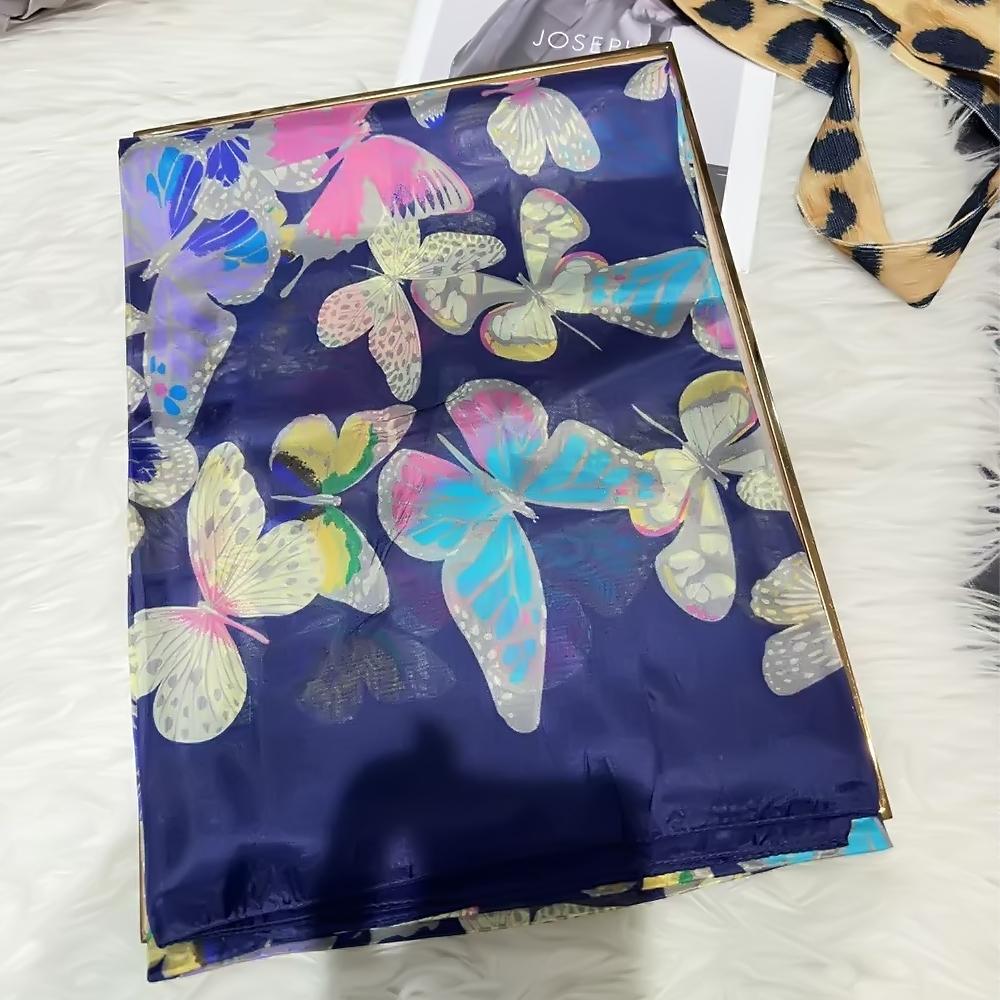 Bysifa|Beige Blue Silk Scarf Shawl Women Floral Print Scarf Cape Fall Winter 100% Mulberry Silk Long Scarves Summer Beach Shawls