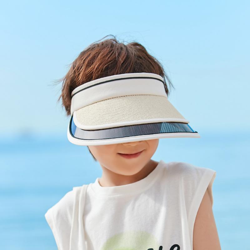 Children's sun hat boys summer big brim empty top sun hat girls camping outdoor vacation sun hat