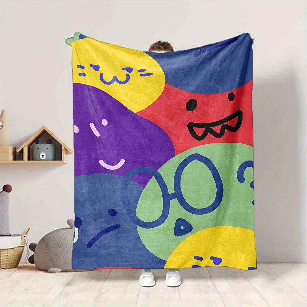 1pc Colorful Faces Blanket Warm,Perfect for Camping And Travel, Making It a Great Gift for Any Season yy250904190