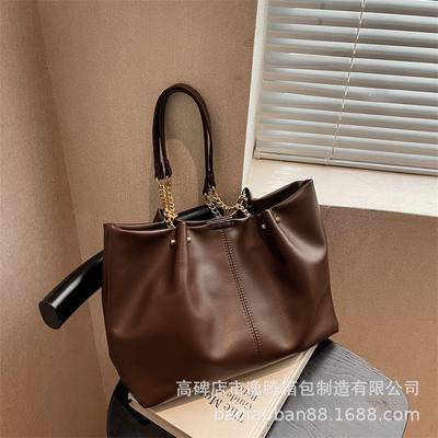 Tote Bag Fashion Chain Women's Bag 2025 New Large-capacity Shoulder Bag Simple Casual Handbag