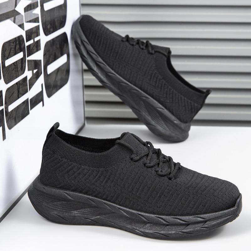 Flying weaving autumn fashion men's shoes breathable thin mesh shoes men's lightweight casual sports running shoes