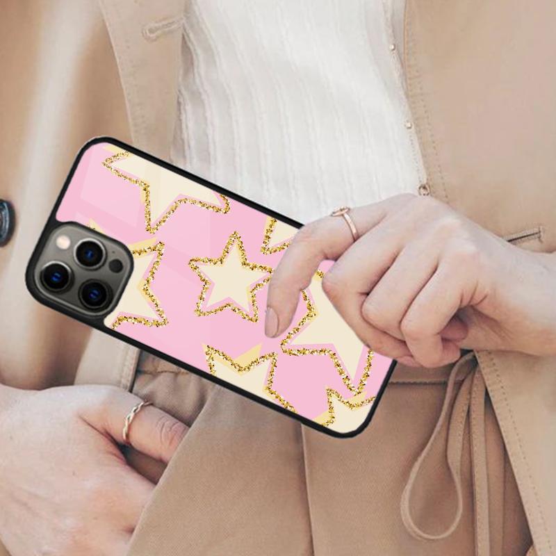 preppy stars lightning pink Magnetic Phone Case For APPLE iPhone 17 Air 16 14 13 12 Pro Max 15 Plus Wireless MagSafe Cover