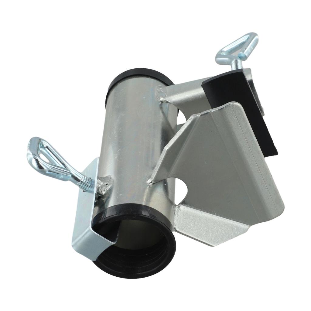 Adjustable Balcony Parasol Holder Metal Clamp Stand Fits Umbrella Poles Diameter 38 Millimeters Sturdy Construction