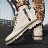 Autumn Newest Men'S Casual Boots Comfortable Outdoor Shoes Trend Men Boots Fashion Motorcycle Ankle Sneakers Non-Slip Male Footwear