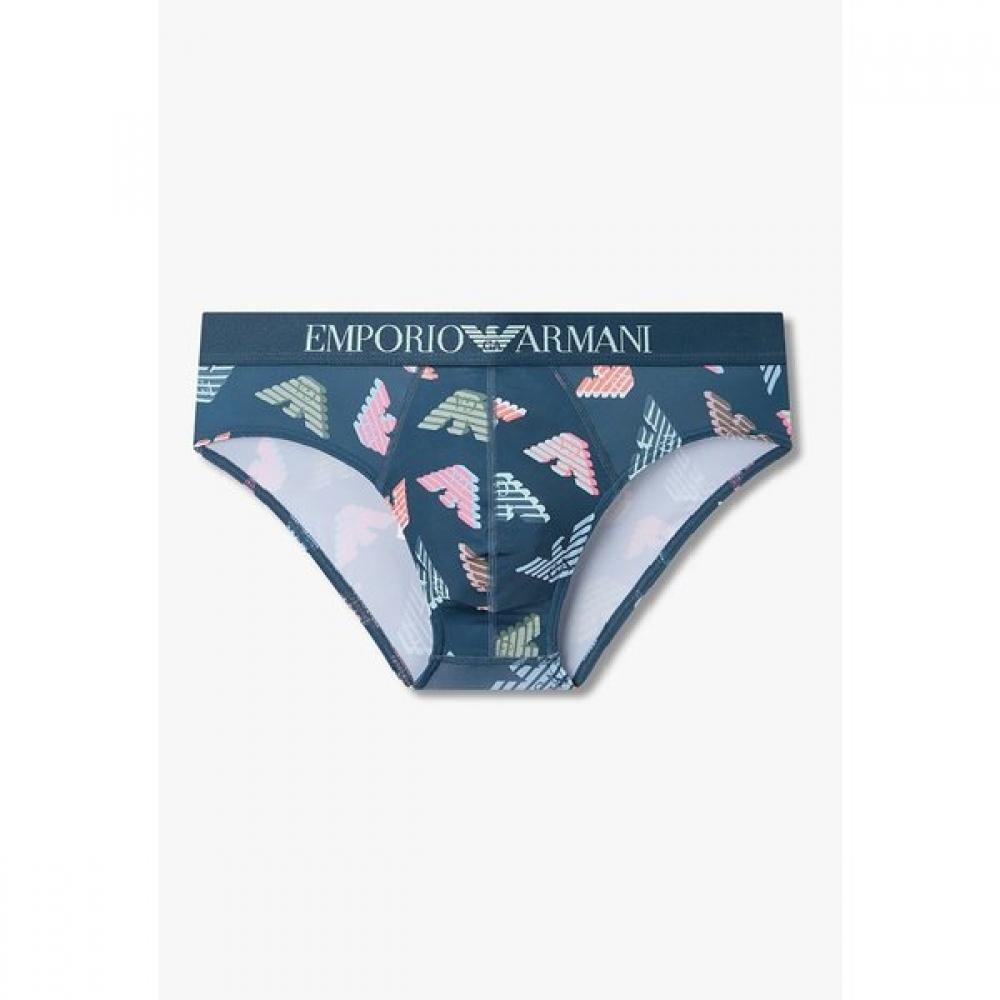 Emporio Armani Men S 3d Logo Pattern Print Brief  0816111024 S