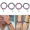 Magnetic Couple Matching Bracelets Best Friend Bracelet Guitar Star Charm Elastic Beaded Wristchain Birthday Jewelry