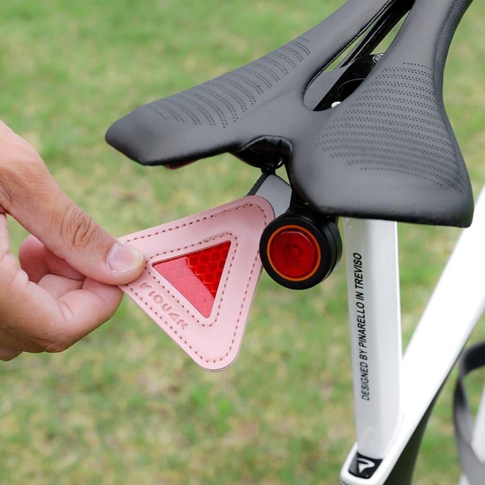 Vysoce svítivý reflexní přívěsek na kolo PVC Mini trojúhelník Varovná podložka Multifunkční reflexní trojúhelníková značka pro noční jízdu