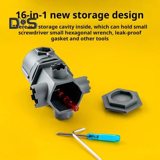 16-in-1 Multifunctional Wrench Tool Set Durable Construction Compact Design Portable Multifunctional Faucet Wrench Repair Tool