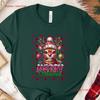Merry Christmas Reindeer T Shirt Festive Holiday With Design Ideal Outfit For Seasonal Cheer Winter Style Vintage Homme