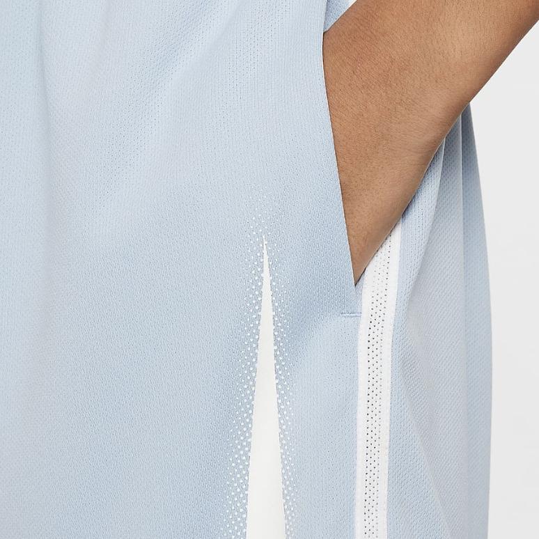 Nike Dri-Fit Color Block Logo Print Elastic Waist Kids Shorts Kids Shorts Light-Armory-Blue White DX5361-440