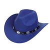 Western Cowboy Top Hat Spring And Autumn New Jazz Hat Big Brim Pentagram Belt Accessories Felt Hat Men And Women