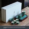 Chunlangan Tea-Making Sets Set Home Office Kiln Baked Retro Side Handle Cover Teacup Set Gift Box Tea Set Chinese Gaiwan