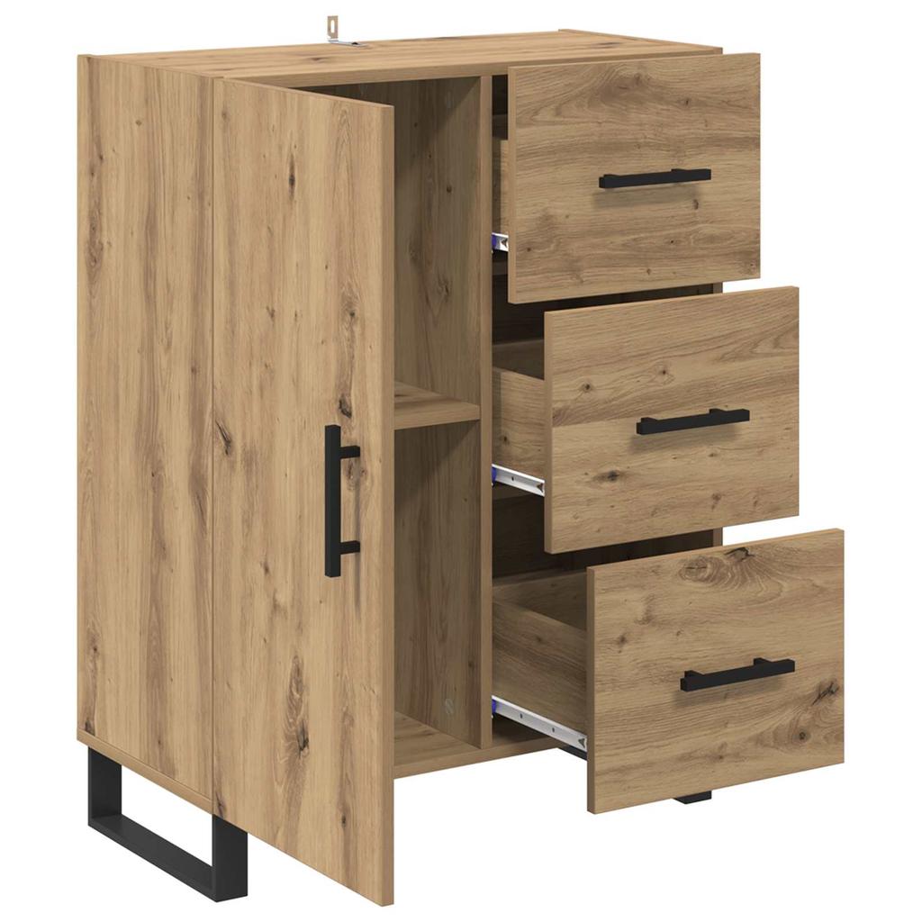 Sideboard Artisan Eiche 69,5 x 34 x 90 cm Verbundwerkstoff und Eisen