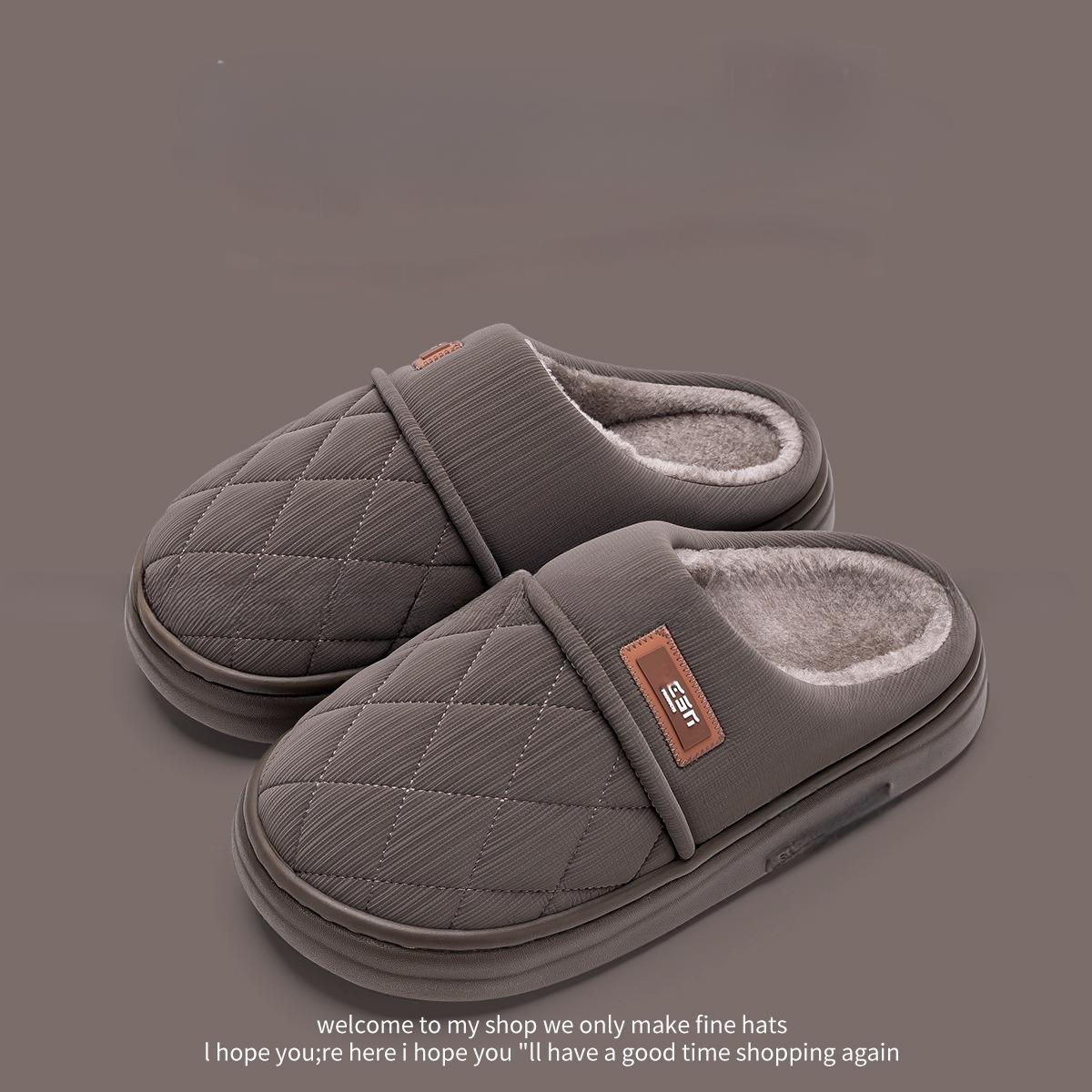 

Модные новые меховые тапочки для женщин и мужчин, зимние пушистые модные теплые тапочки до щиколотки, плюшевые, удобные тапочки для дома, мягкая подошва, хлопковая обувь 44-45 шоколадный