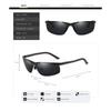 aoron Men's Cycling Sunglasses Fashion Polarized Aviation Aluminum Magnesium Sunglasses Half Frame Sunglasses