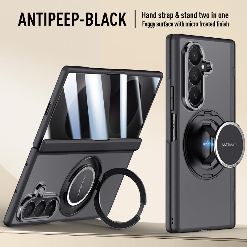 Matný matný kryt pro Samsung Galaxy Z Fold8 Ultra/Fold 8 Ultra/360° otočný magnetický držák Řemínek na ruku S krytem na skleněnou obrazovku