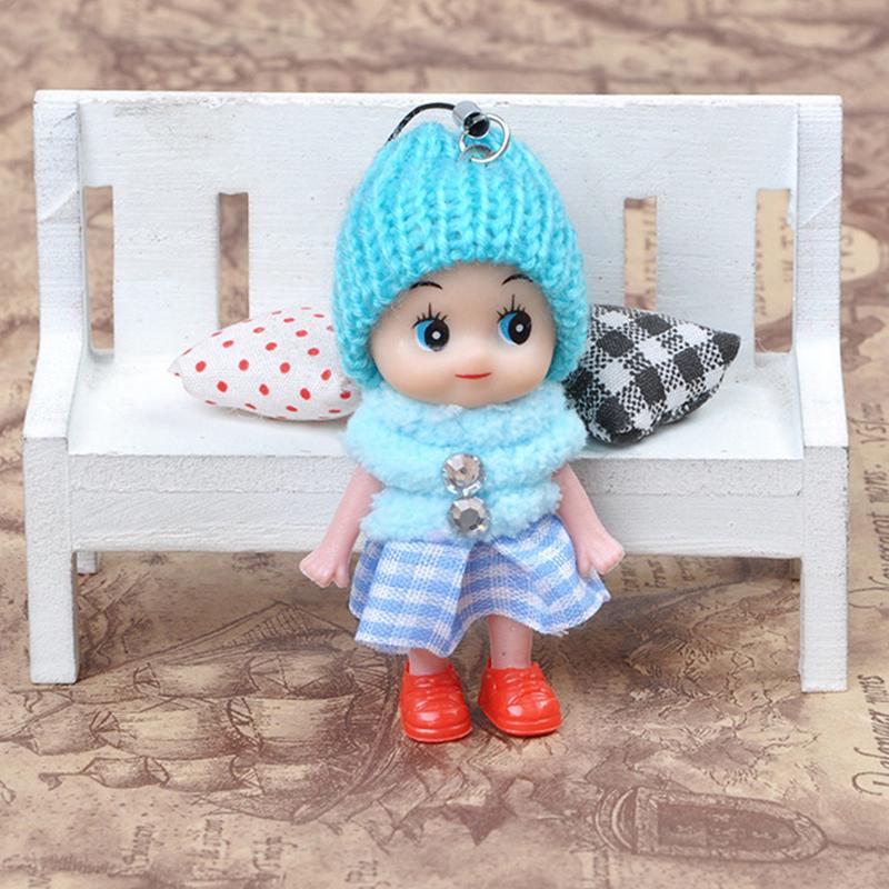 6Pcs Animals Key Chain Cute  Kids Plush Dolls Keychain Soft Stuffed Toys