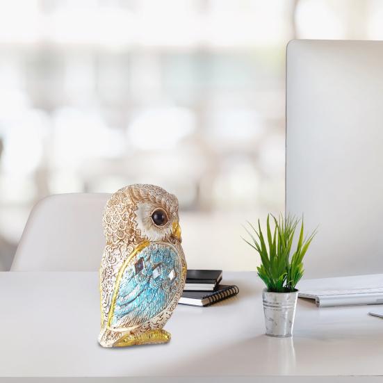Owl Statue Realistic Look Animal Themed Ornament Owl Collectible Figurine