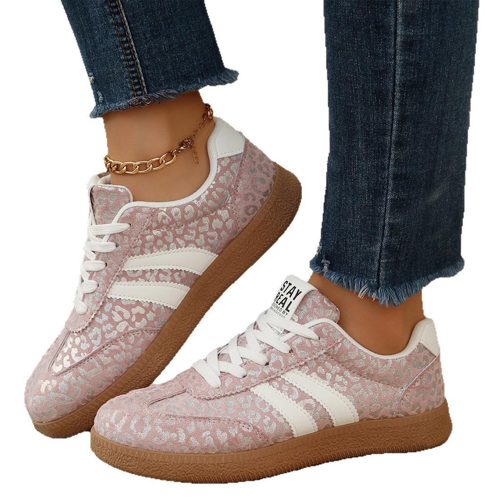 Women's Casual Round Toe Lace-Up Sneakers Lightweight Comfortable Soft Sole Walking Shoes for Everyday Wear