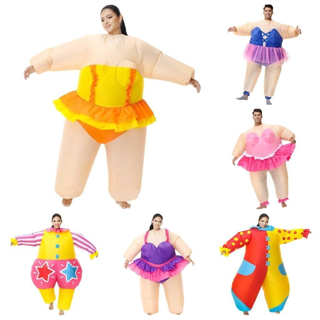 Colorful Adult Inflatable Clown Costume For Festive Occasions And Halloween Parties