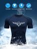 Men's Black Tribal Print Compression T-Shirt, Quick Dry Breathable Athletic Workout Top