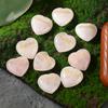 Natural Pink 30mm Heart-Shaped Engraved Crystal Pocket Stone Ornament