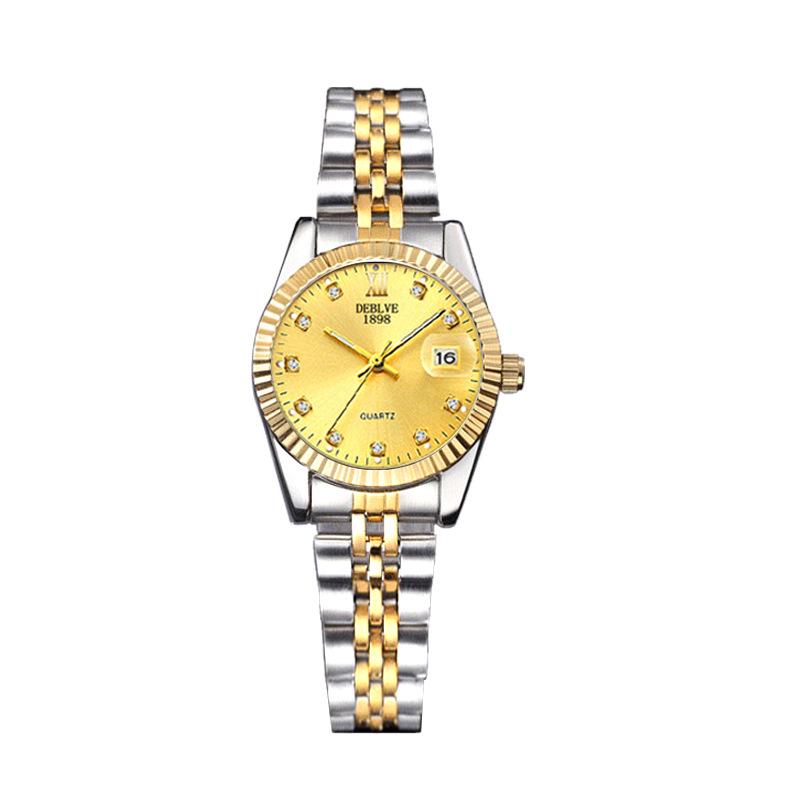 Reloj de Moda Clásico Versátil para Hombre con Correa de Acero, Movimiento No Mecánico, Función de Calendario y Diseño Unisex para Parejas.
