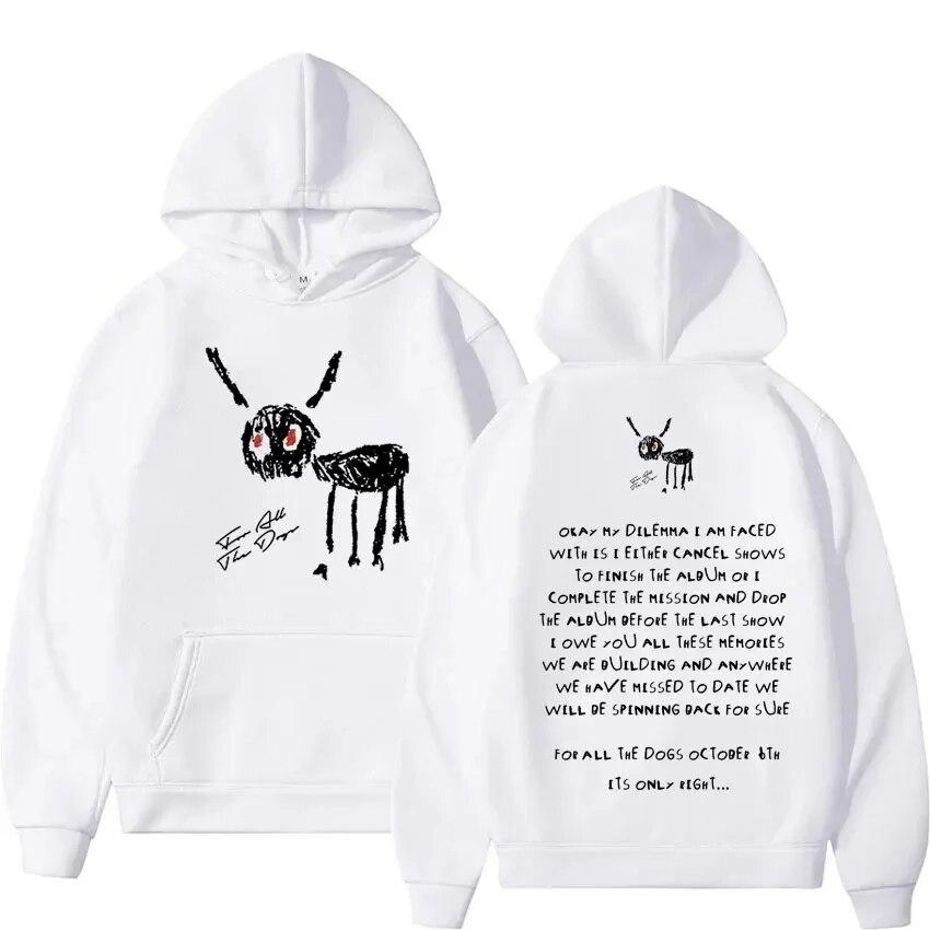 Nový Rapper Drake pro všechny The Dogs Mikiny s kapucí Letter print Unisex ženy Hip Hop Y2K Mikina s kapucí Mikiny s kapucí Pulovry Unisex oblečení