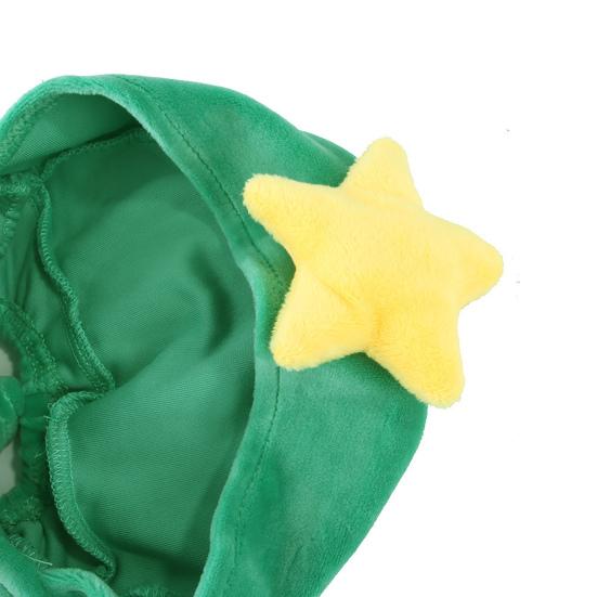 Dogs Christmas Costume Pet Xmas Tree Headwear Cat Apparel Festive Red