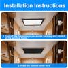 RV Roof Vent Cover Insulation Window Shade for Travel Trailer Vent Fan Protective Cover Set of 2 with 8 Straps for Camper Ventilation