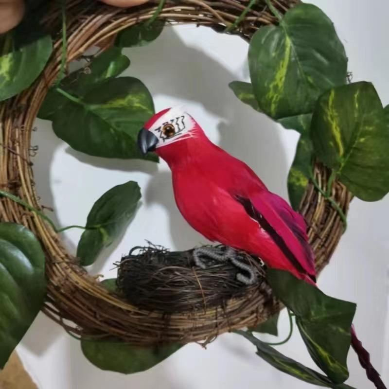 Small Magpie Feather Bird Ornament for Garden and Decor