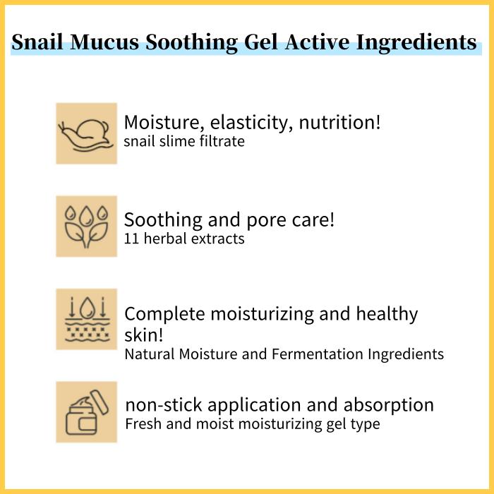 3W Clinic Gel calmant cu mucus de melc 300 ml