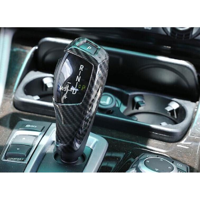 Carbon Fiber Style Gear Shift Knob Shifter Lever Trim For BMW F20 F21 F22 F23