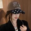 Cute Polka Dot Bear Baseball Cap Children Spring Embroidery Letter Cap Wide Brim Shading Show Small Face