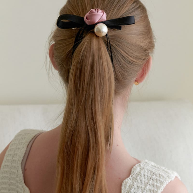 

Primaute rose ribbon hairpin_PK PINK(PRH084-PK)