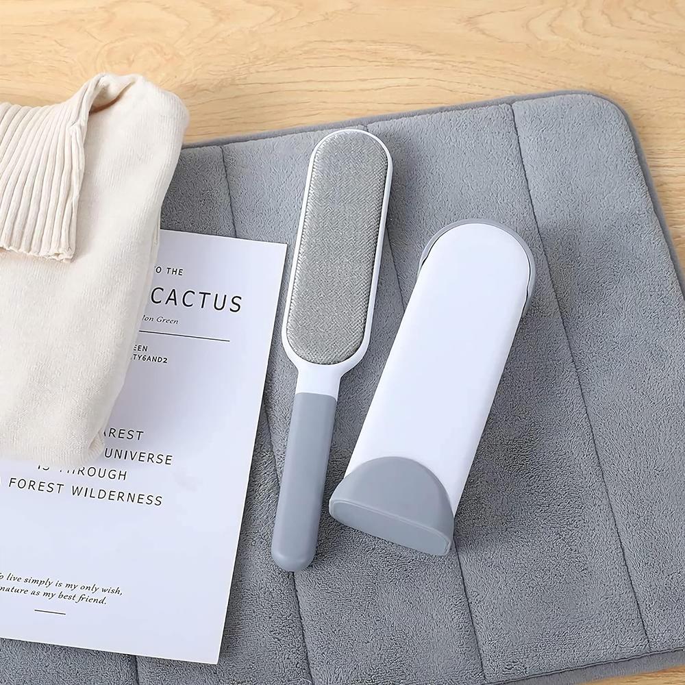 Fusselbürste mit selbstreinigendem Sockel-Set Tierhaarentferner-Bürste Tragbarer Hunde- & Katzenhaarentferner Kleidung Sofa Autositzreinigung