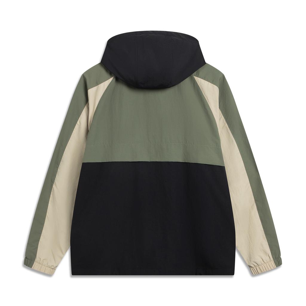 Li Ning Sports Lifestyle Series Hooded Logo Print Comfortable Casual Versatile Long Sleeve Windbreaker Men Outerwear AFDVE63-1