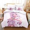Re Zero Bedding Set Single Twin Full Queen King Size Bed Set Aldult Kid Bedroom Duvetcover Sets 3D Print Anime Bed Sheet Set