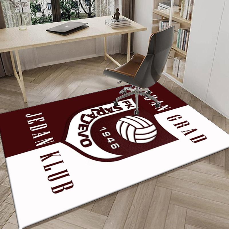 Football Club Sara Emblem Printed Area Rug for Office, Chair Rug, Decorative Carpet Floor Mat, Large Size Fan Gifts Christmas Gifts