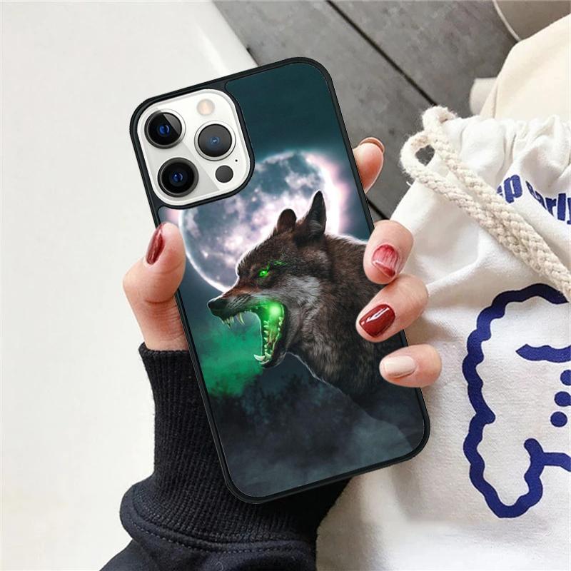 The Wolf Fierce Phone Case For iPhone 17 Air 15 16 Cover 11 13 14 Pro Max 12 Plus Max Fundas