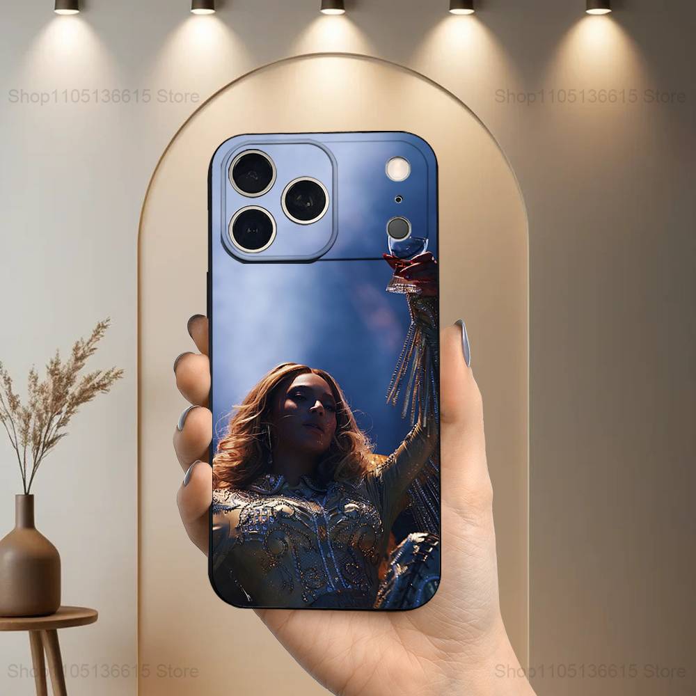 

C-Carter Cowboy B-BEYONCE Case For iPhone 17,16,15,14,13,12,11 Air,Plus,Pro Max,XS,X,XR,SE,Mini,8,7,Soft Silicone Black Cover iPhone12PRO