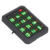 RGB 12 Gang Switch Panel 3 Silicone Buttons 5 Brightness Levels Multifunctional Auxiliary Circuit Control Box DC12‑24V
