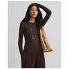 Tencel Modal Cashmere Bottoming Shirt for Women in Autumn and Winter Slim Solid Color Skin-friendly T-shirt High-end Light Luxury Knitwear