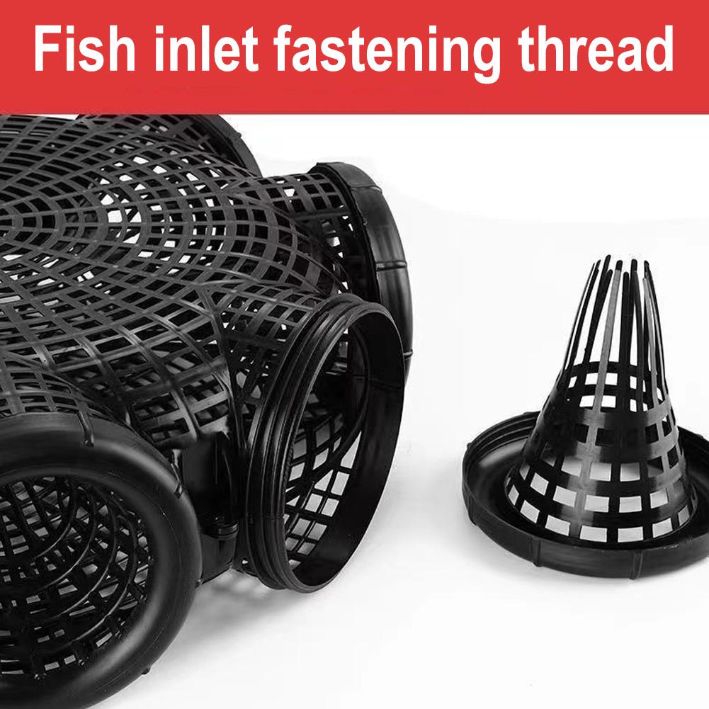 Black Fish Net Cage Durable Plastic Container Mud Cage Container Fishnet Finless Eel Loach Trap Fishing Pot Fishing Traps