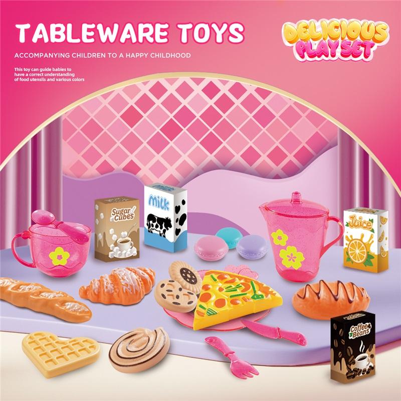 Toy Tea Set For Little Girls Tea Party Set Toys For Kids Girls Pretend Play Kitchen Food Miniature Snack Afternoon Tea Sets Toys