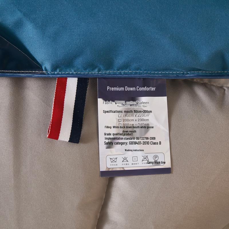 Útulná podzimní/zimní silná péřová přikrývka - Jednolůžková a dvoulůžková, Jednobarevná, Peří-hedvábné jádro