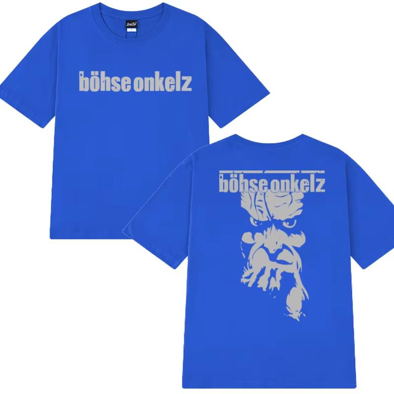 Summer Hot Rock Band BöHse Onkelz Double Sided Print Short Sleeve T-Shirts Unisex Vintage Hip Hop Streetwear Oversized T-Shirt