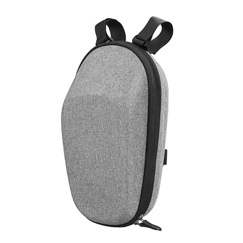 

Scooter Layered Storage Bag Folding Bike Handlebar Bag Hard for Shell EVA Material Waterproof Double Zipper Storage Bag сірий колір